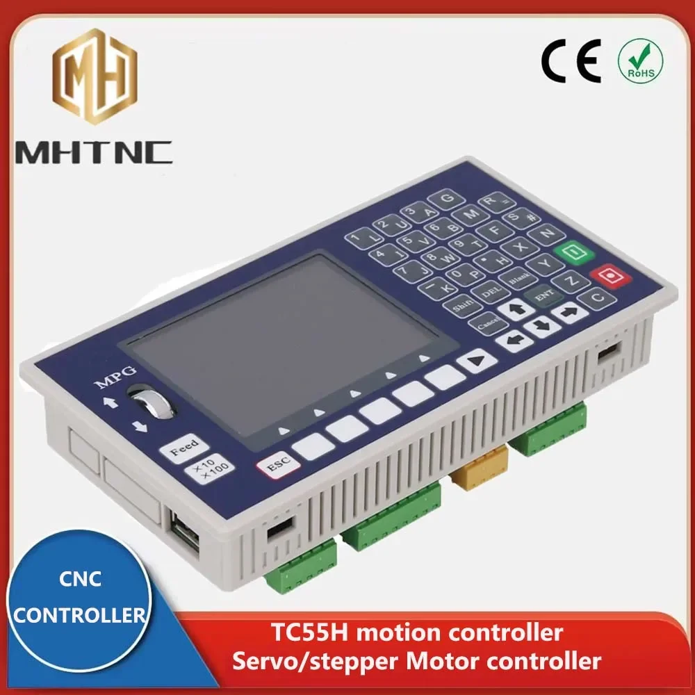 TC55H USB G Motion Controller 1-4 Axis With MPG adjustable speed programmable servo/ Servo Stepper Speed Control For CNC