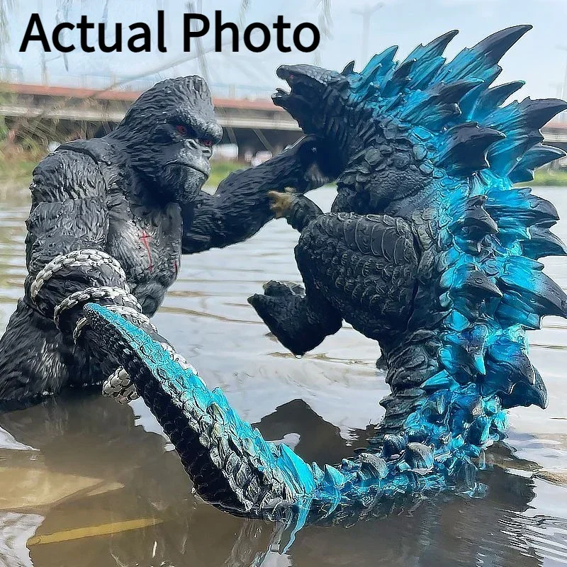 

Экшн-фигурка Godzilla против короля Конга Амина Золотая/синяя задняя ядерная фьюжн Godzilla из ПВХ строительные игрушки для мальчиков праздничные подарки