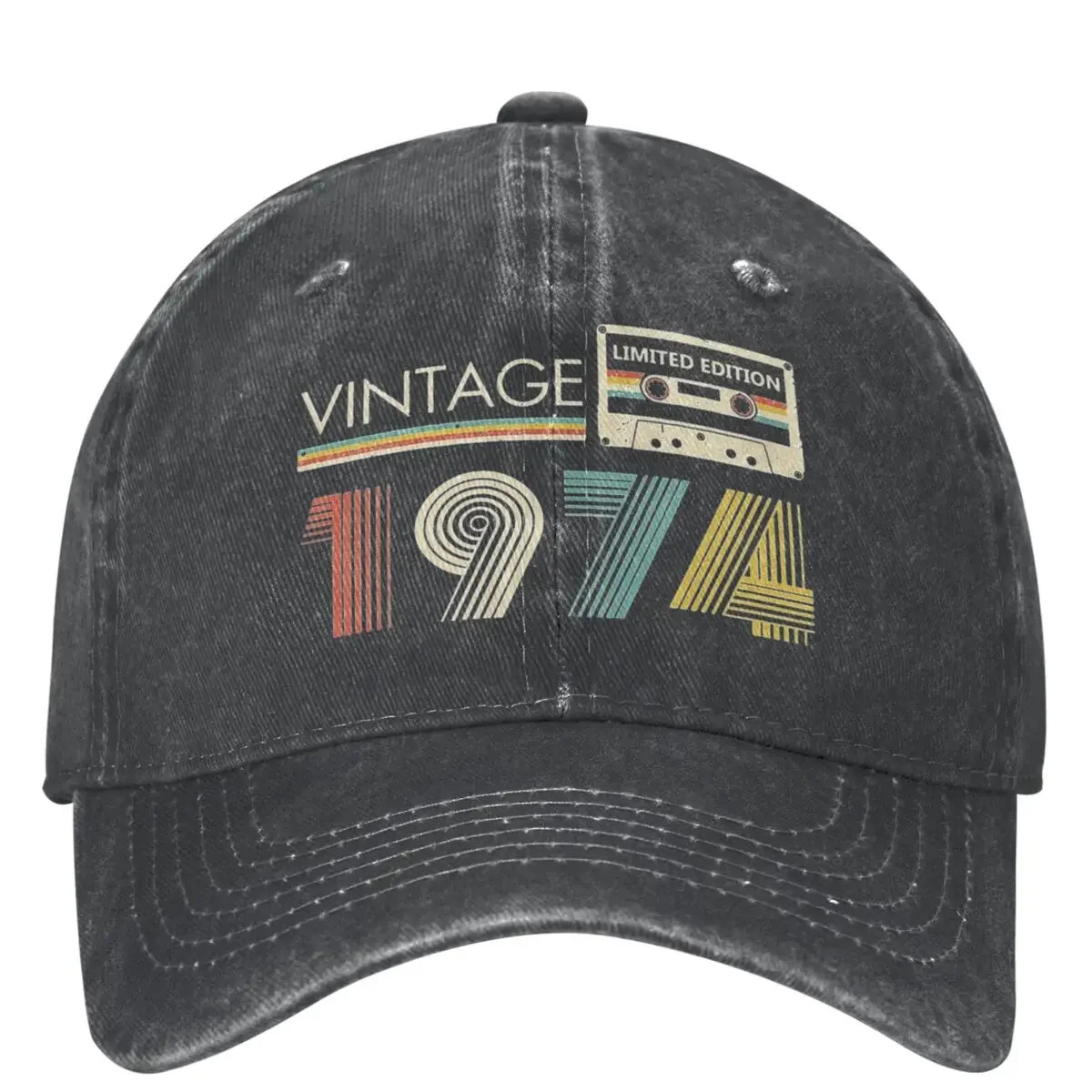 

Vintage Vintage 1974 Cassette 50th Bithday Gift Baseball Cap for Men Women Trucker Hat 50 Year Old Present Adjustable Fit