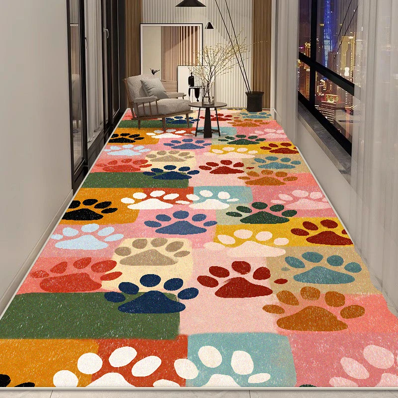 

Cute Decoration Home Corridor Carpet Large Size Soft Balcony Decorative Long Rug Easy Clean Antislip Stairway Mat Customizable