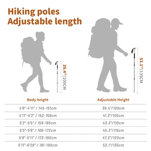 Naturehike Retractable Retractable Walking Just Retractable enough Trekking Ultolight Walking Bat Rock Fiber Fiber Fiber Walk Bengalas Hiking 2pcs Trekking Stick 6 Main Sales Trekking Battle - №5