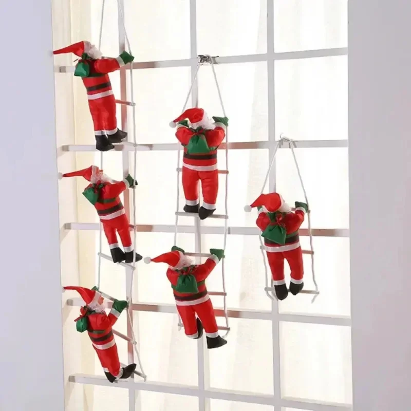

Christmas Tree Hanging Decoration Indoor And Outdoor Hanging Pendan New Year Gifts Santa Claus Climbing Ladder Doll