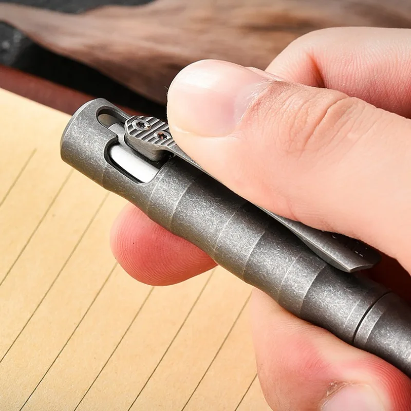 Men Women Ball-point Business Pen Titanium Alloy Tactical Pen  Bolt Portable Signing G2 Refill Multifunctional Broken Window EDC - view 5