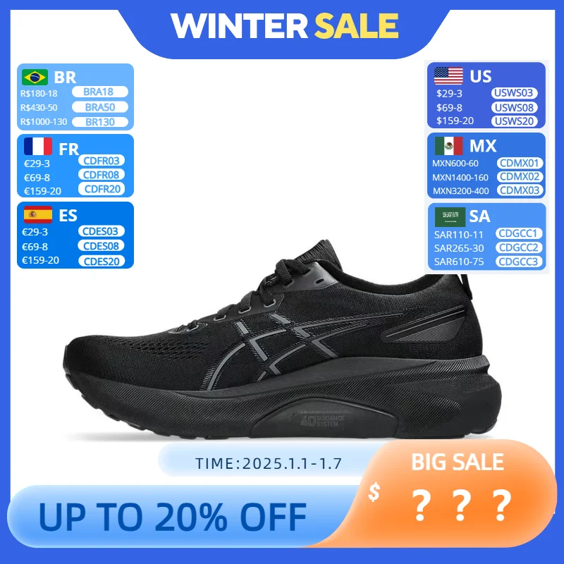 Asics Gel-Kayano 31 Running Shoes Women and Men's Sneakers Breathable Asics Kayano 31 Sports Shoes