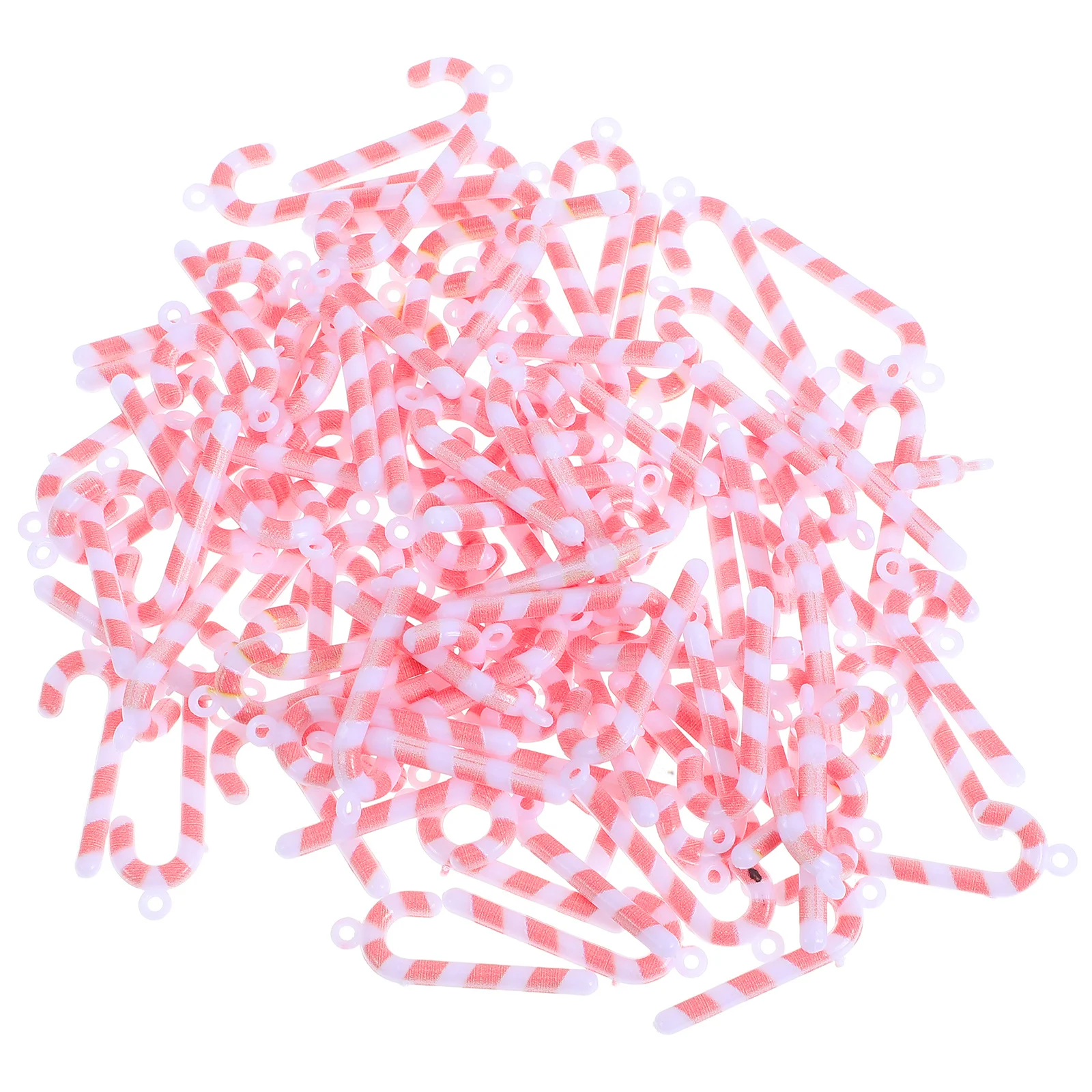 

100Pcs Miniature Candy Cane Ornaments Red White 2.8cm Hanging Decorations DIY Holiday Crafts Xmas Tree Decor Tiny Candy Canes