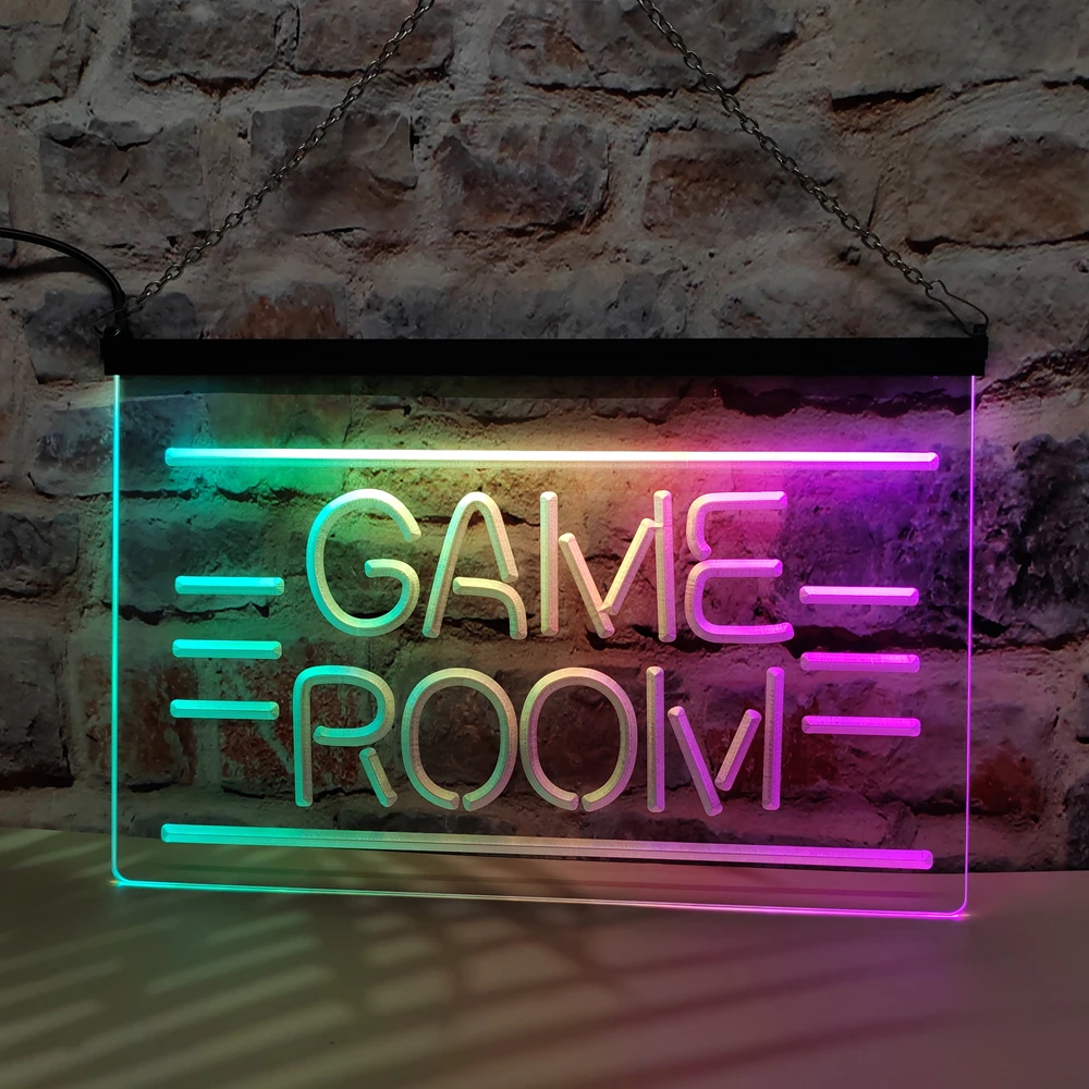 GAME ROOM Displays Toys TV-LED-Leuchtreklame mit farbenfrohem fließendem Effekt, perfekt für Heimdekoration und Partys erstellen