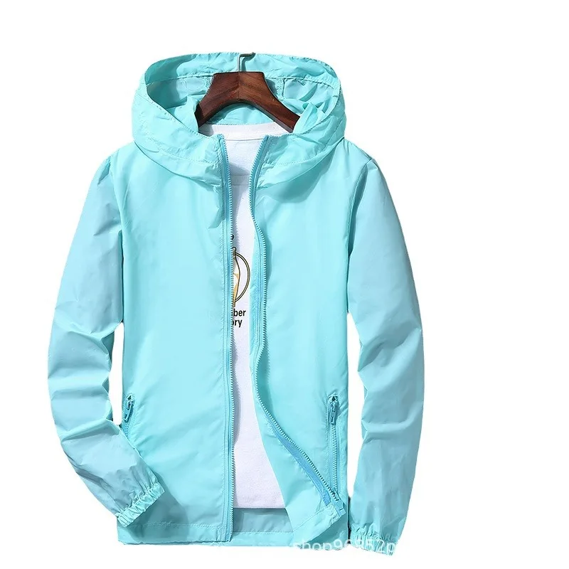 

Outdoor Sunscreen Clothing Thin Breathable Quick Drying Couple's Large-size Jackets Men Windproof Hooded Zippers Coats & Jackets