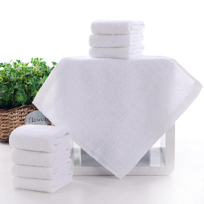 23X23 Cotton White Square Towel Rag Small Towel Hotel Catering Dish Towel