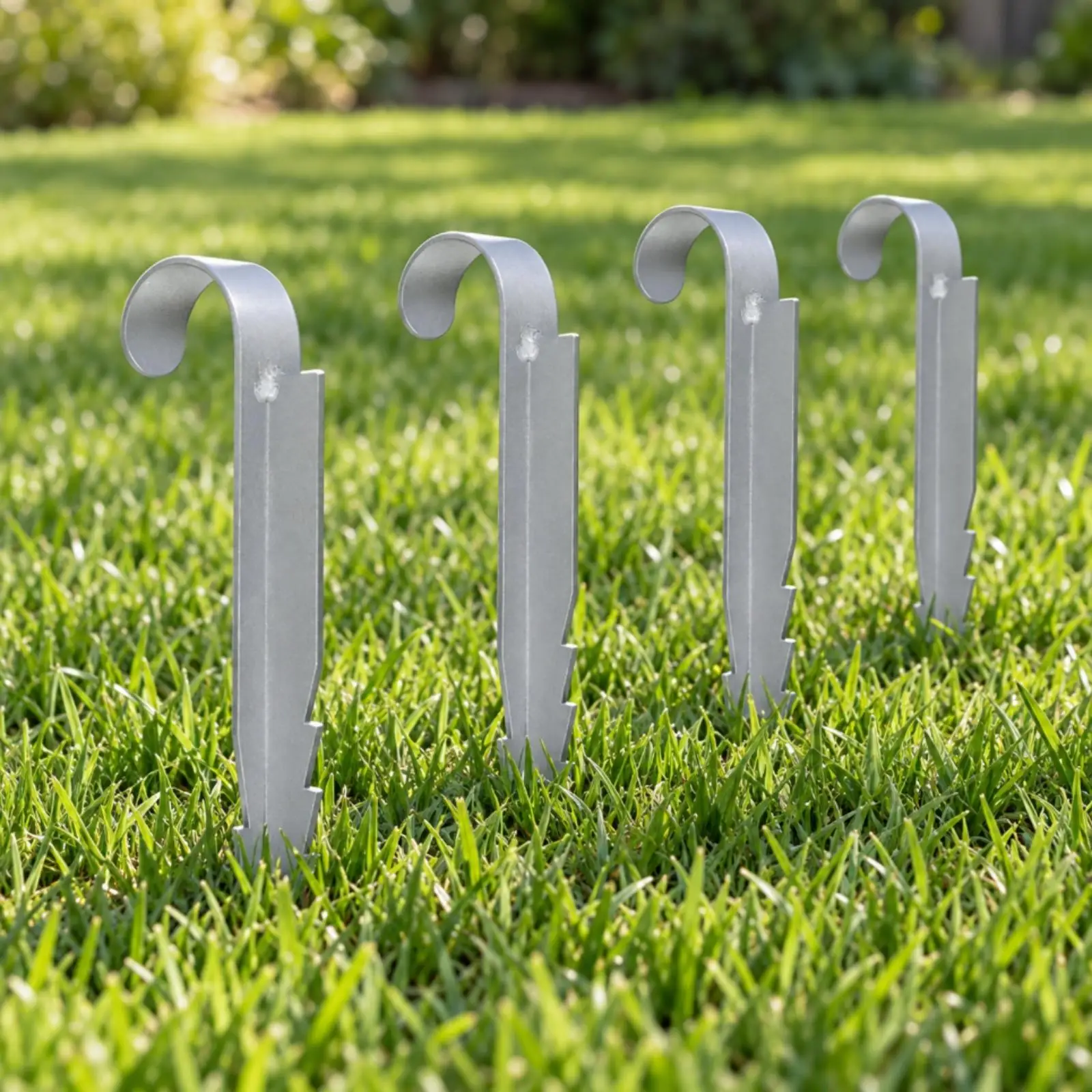 Trampoline Ground Anchor Heavy Duty Galvanized Metal Serrated Stake for Outdoor Swing Winter Cover Securing