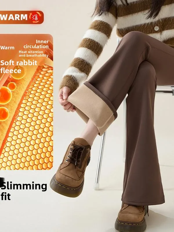 Taille haute Fce doublé arche pantalon longue cloche Bot Yoga pantalon femmes automne hiver serrer l'abdomen hanche améliorant décontracté