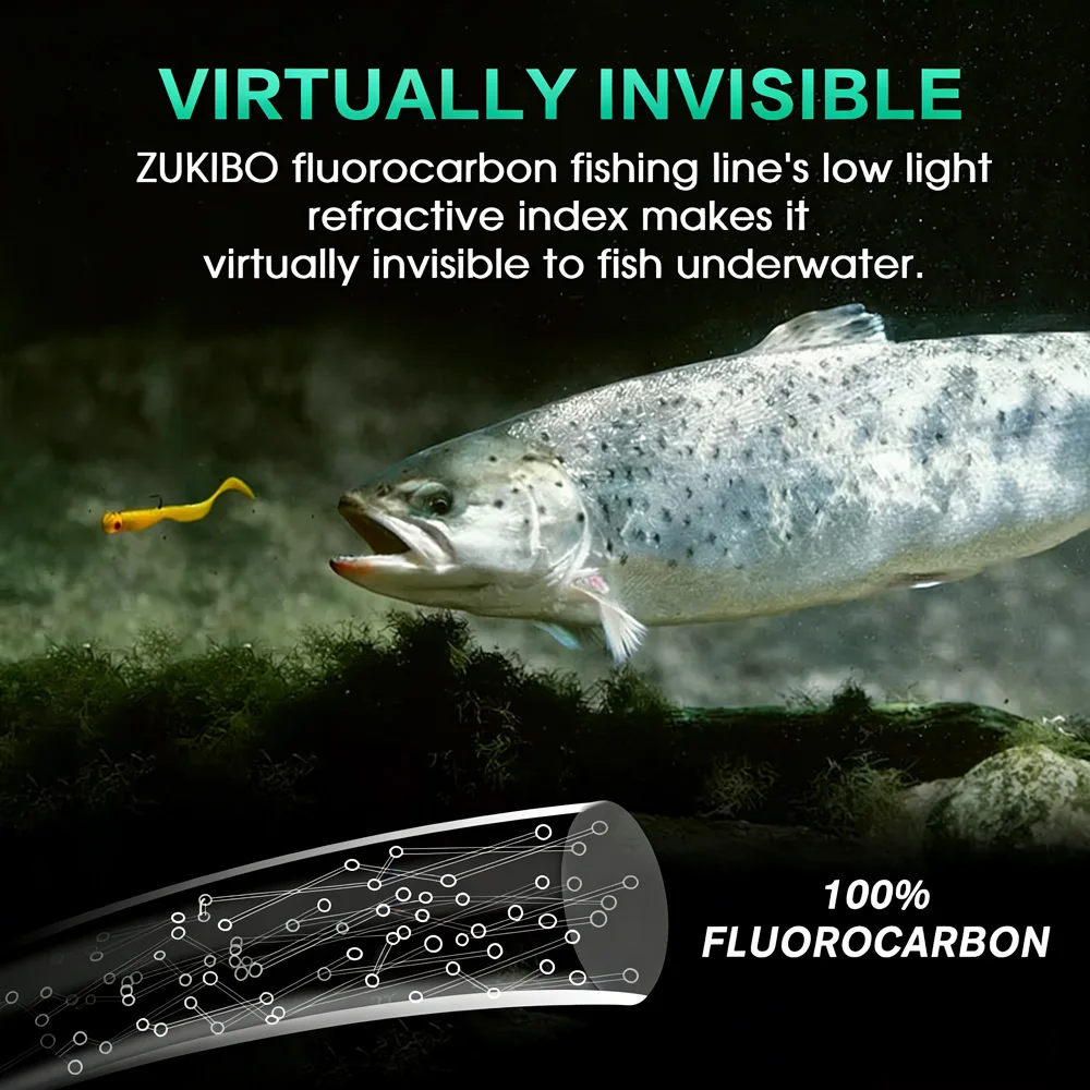 VIKINGAR Línea Fluorocarbono Suave Sin Memoria Rápida Hundimiento - imagen 2
