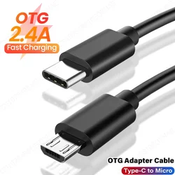 Tipo C para Micro USB Cabo Adaptador USB Tipo-C Rápido para Samsung Huawei Xiaomi OnePlus MacBook Pro OTG Cabo Micro USB para Celular