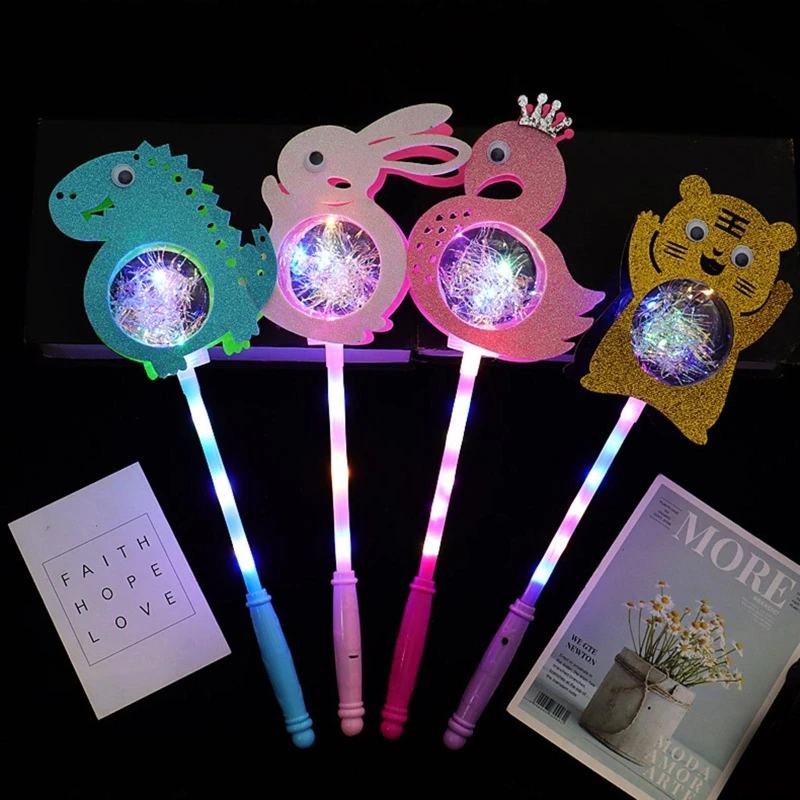 

Kids Light Flashing Cartoon Animal Glow Summer Night Glowing Light Wand Children Gift for Family Party Favor