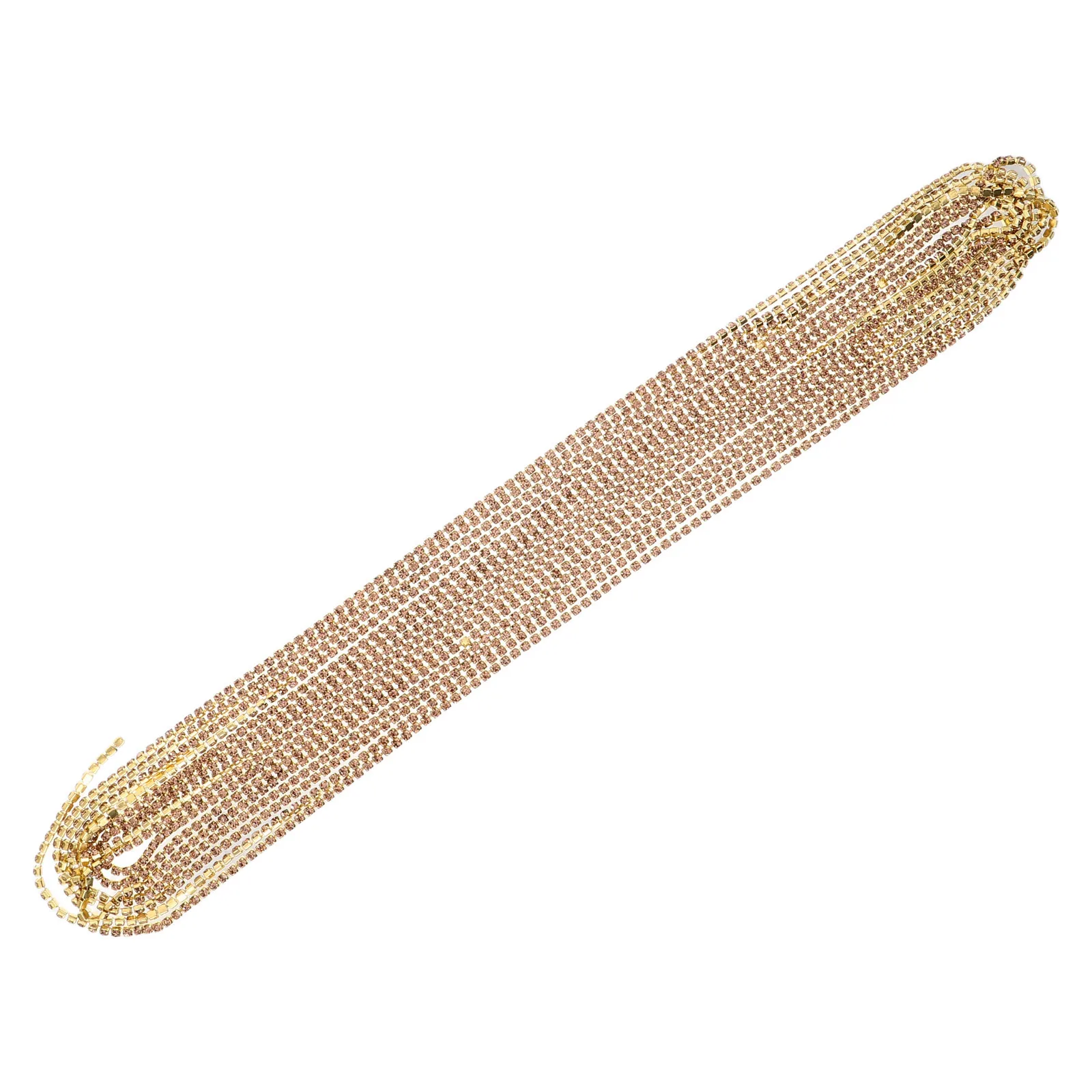 

10m Crystal Rhinestone Close Chain Colorful Claw Cup Ribbon Rhinestone Chain Trim for Jewelry Making Craft Sewing DIY Decoration