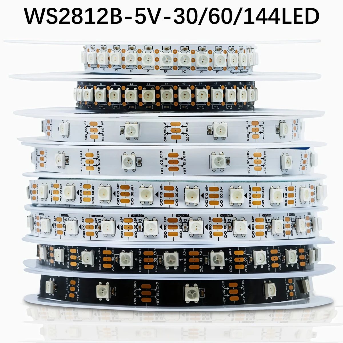 

WS2812B Addressable LED Strip - 5V Full Color Programmable Lighting with Built-in IC