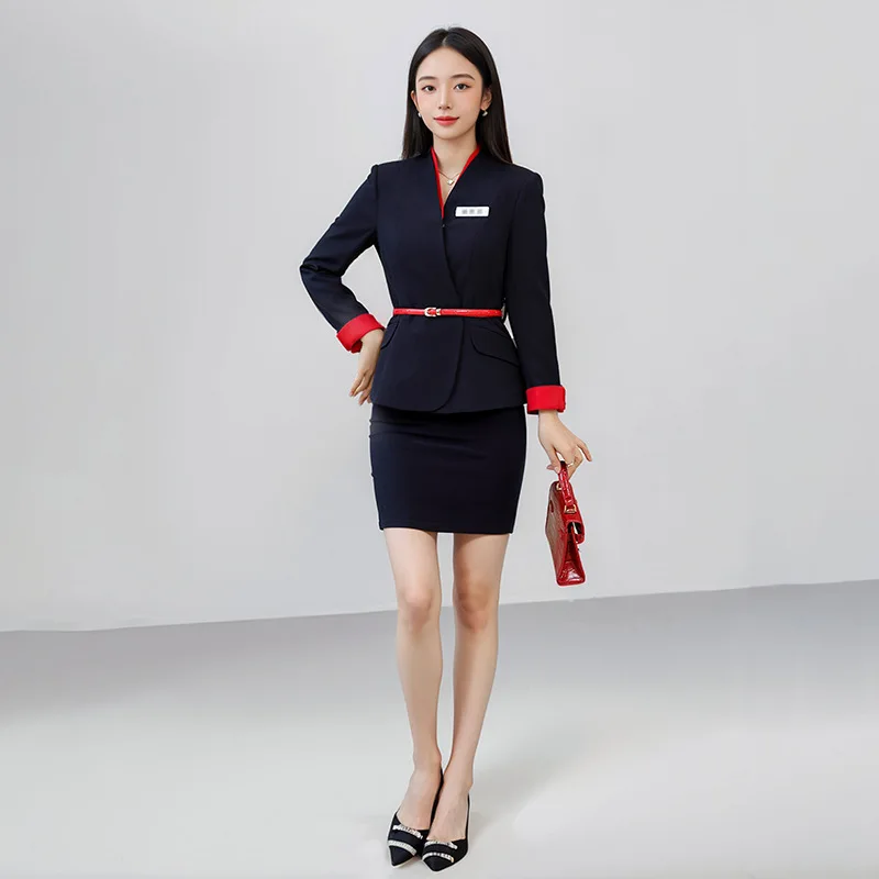 

Профессиональный костюм для женщин, униформа стюардессы, элегантная служба поддержки клиентов, стойка регистрации отеля, медицина, салон красоты