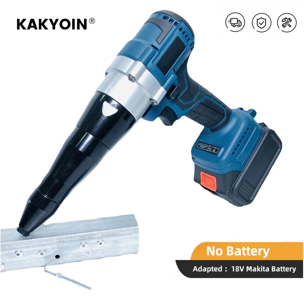 

KAKYOIN 18V Brushless Electric Rivet Gun Tool Power Tools Brushless Rivet Nut 2.4-4.8mm Cordless Rivet Nut Gun NO Battery