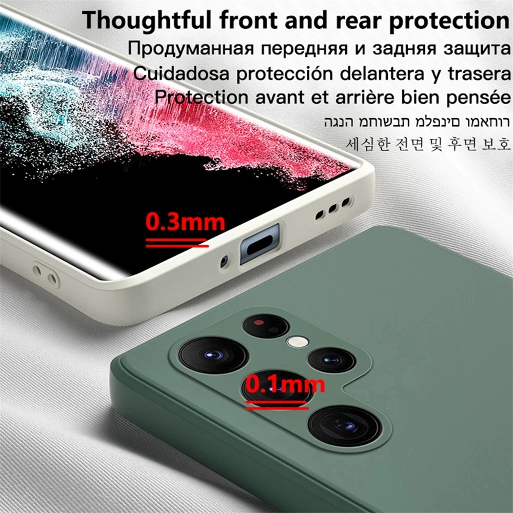 Original Liquid Silicone Case For Samsung Galaxy S21 Fe S22 Ultra S9 S10 S20 Plus A52 A52s A12 A21s A32 A50 A51 A71 Note 2 Cover