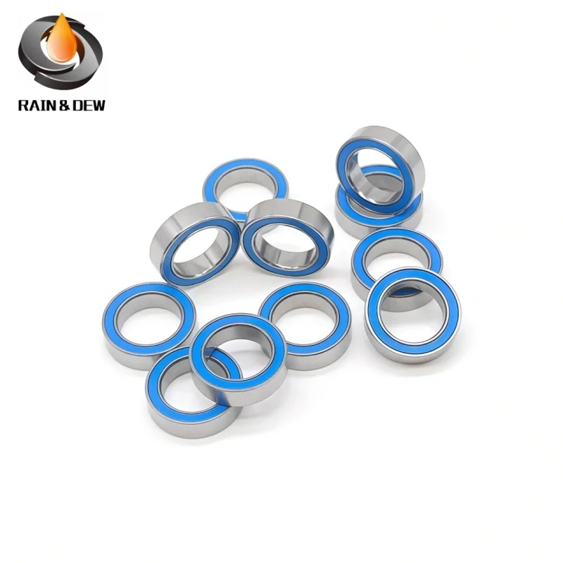 10PCS 6700RS 10x15X4mm High Quality Deep Groove Ball Bearing ABEC-7 Blue Rubber Seal 6701RS 12x18x4mm 6702RS 15x21x4mm