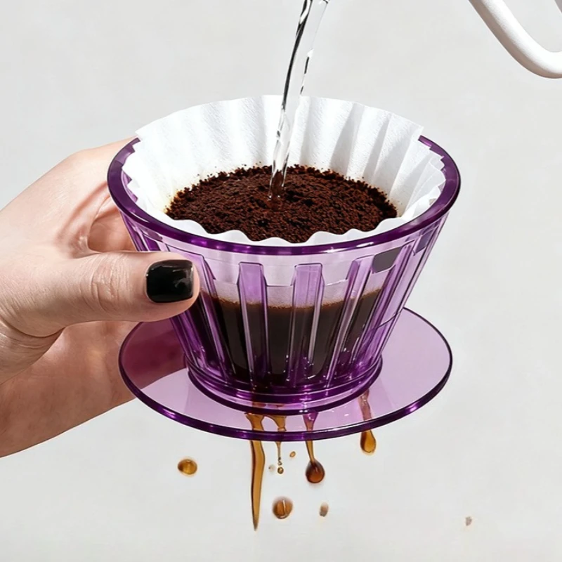 Coffee Filter Funnel Household Accessories Kitchen Tools Meteor Shower Pour-over Coffee Equipment Simple Plastic Cake Filter Cup