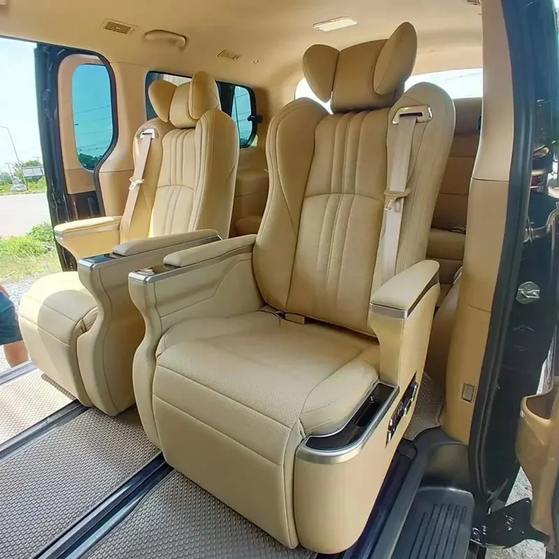 High Quality Electric VIP Luxury PU Leather Captain Seat With Ventilation & Massage Fit Vito W447 Hiace Alphard Van Auto Interio