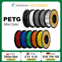 KINGROON PETG 3D Printer Filament 1.75mm 5KG 10KG Mix Color 3D Printing Material 1kg/roll petg Plastic For FDM 3dprinter