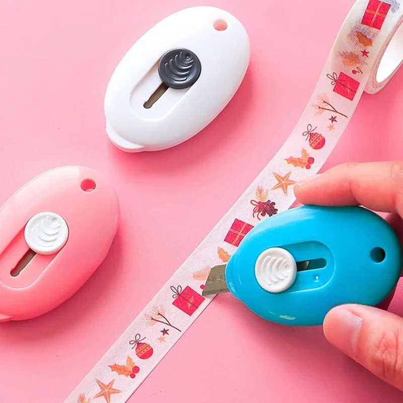 1/2/3/6PCS Cute Rabbit Cloud Color Mini Portable Utility Knife Paper Cutter Cutting Razor Blade Office Stationery Supplies