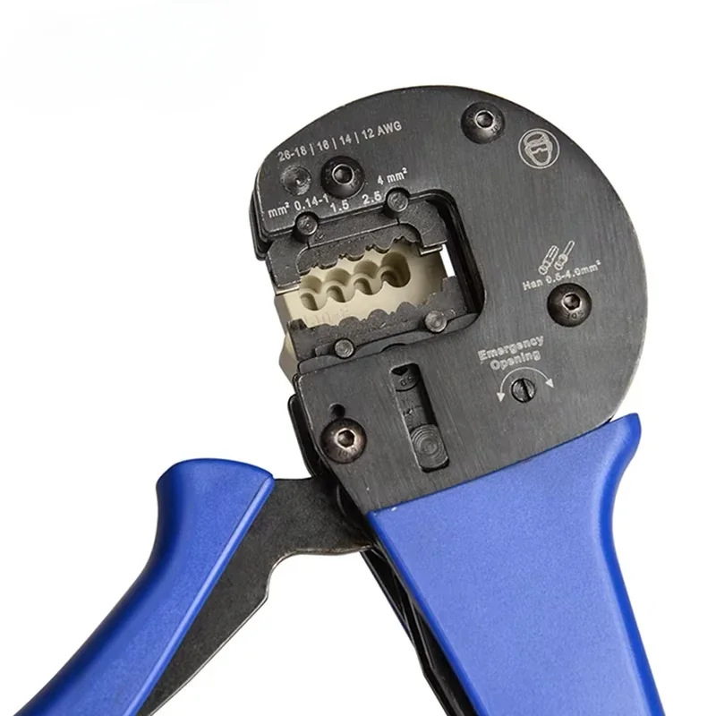 IWS-0540HX Hand Crimping Tools for 0.14mm2-4.0mm2 (AWG26-12)  D/E/C Connectors with Locator