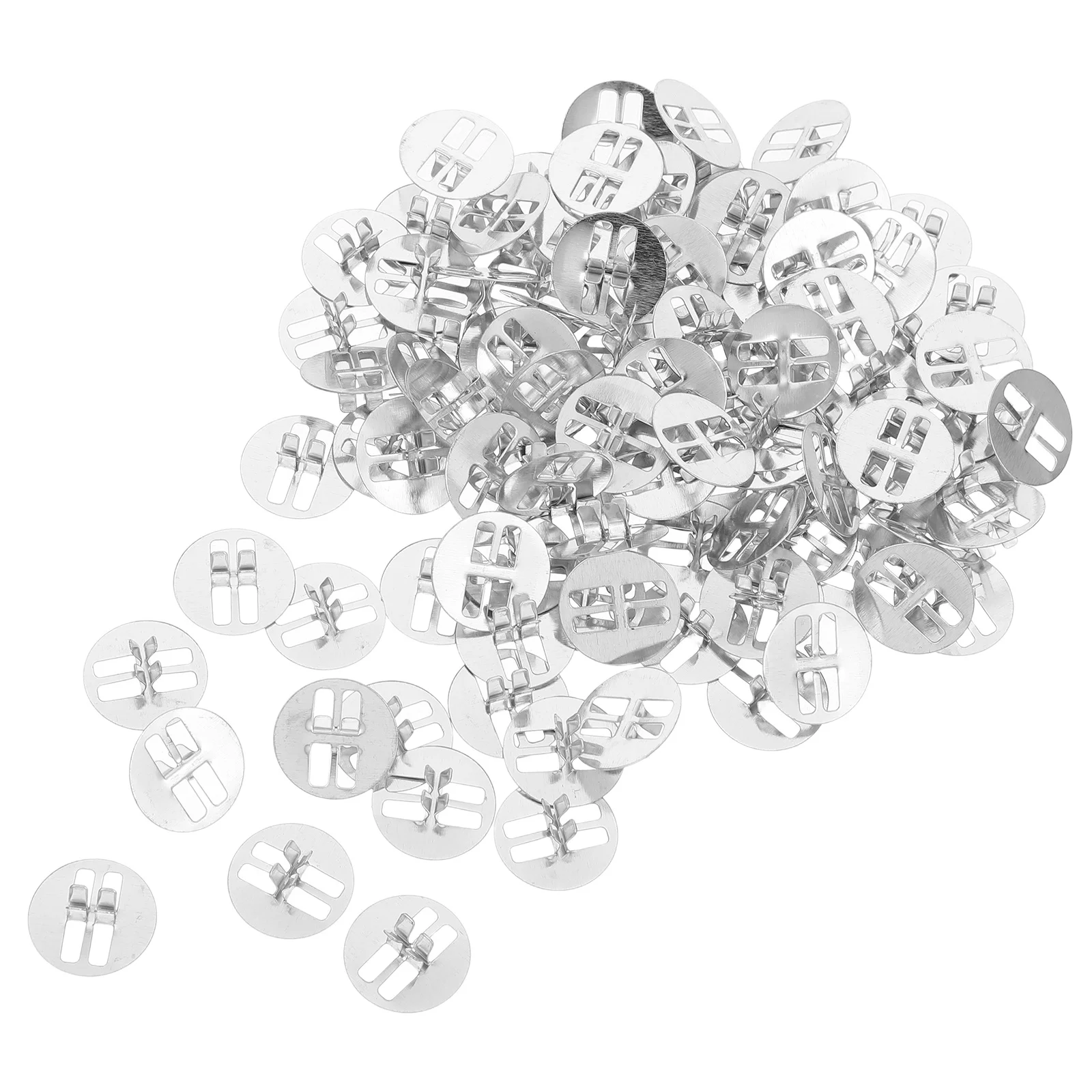 

120Pcs Wick Base Metal Holder High Temperature Resistant Sturdy Iron Clips DIY Making Supplies Accessories