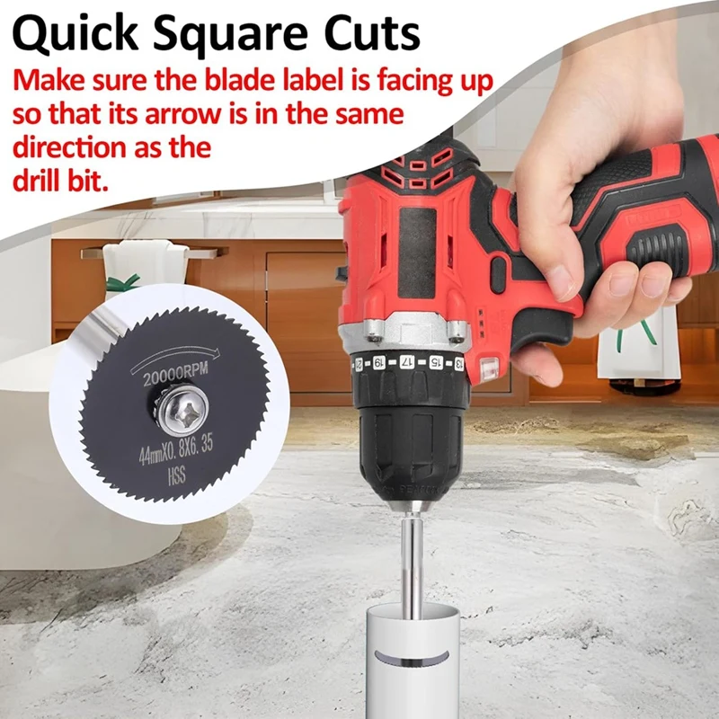 Obcinak do rur wewnętrznych ABNO do rur PVC 1/4 cala z chwytem sześciokątnym do podłączenia udarowego wewnątrz obcinak do rur z PVC zestaw narzędzi do wiertarki