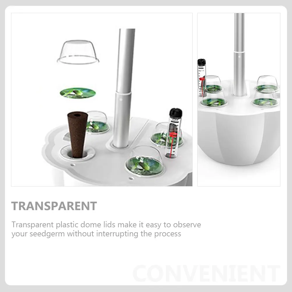 

1 set Seedling Cover Hydroponic Grow Baskets Humidity Dome Garden Kit Plant Growing System Indoor Vegetable Flower Basket Labels