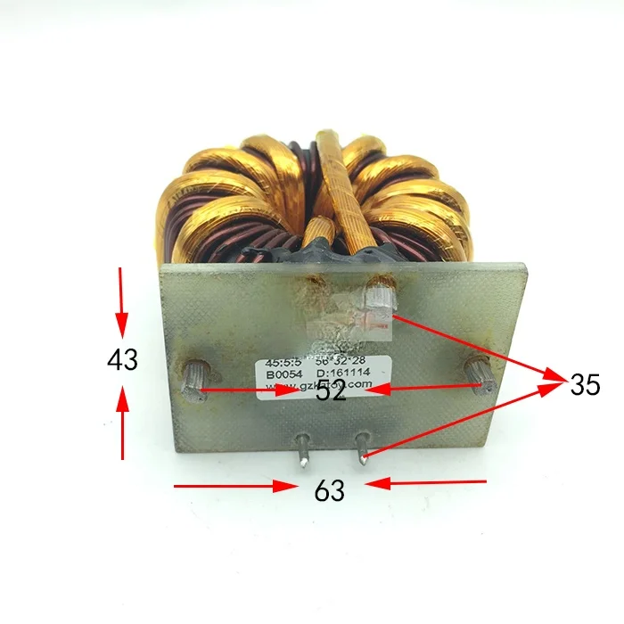 Inverter Welding Machine Main Transformer T56*32*28 Amorphous Ring 45:5 Dual Voltage Circular Main Transformer All Copper