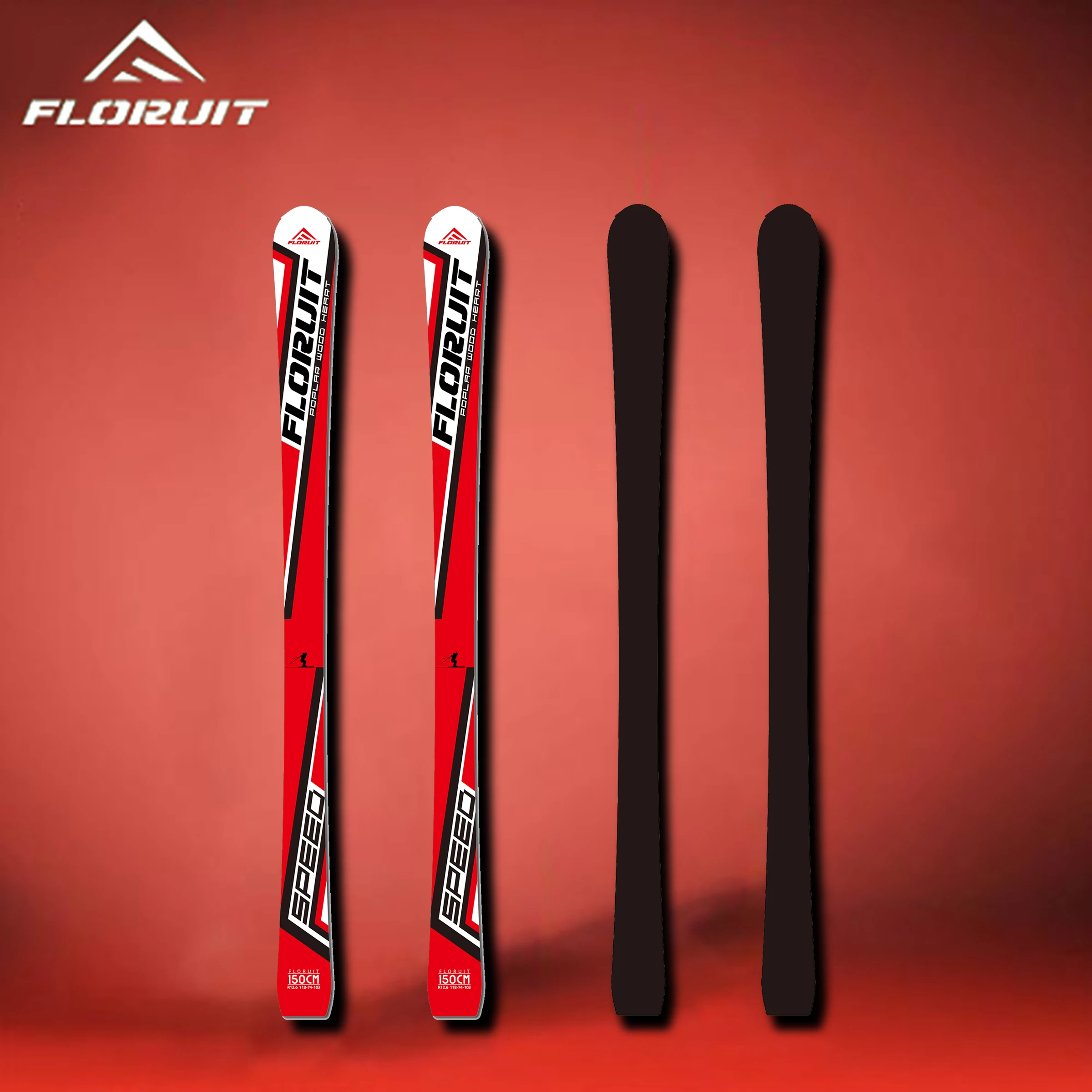 FLORUIT Custom Winter Sports Alpine Ski All Mountain Twin Tips Ski For Adult and Kids