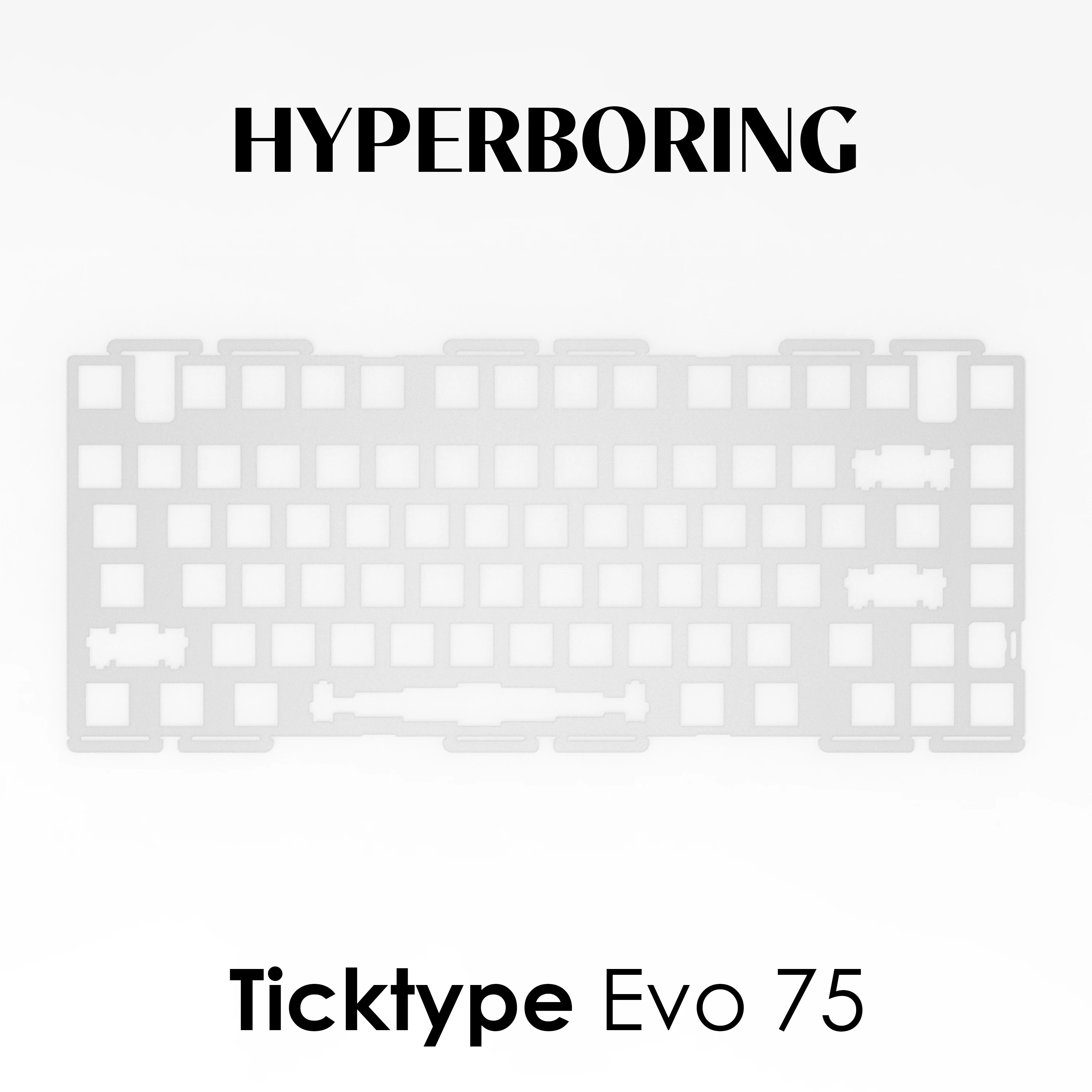 Ticktype Evo75 Keyboard Poron Sound Foam Set and Plate for PC PP FR4 Aluminum ( for Plate-Mount Stabilizer )