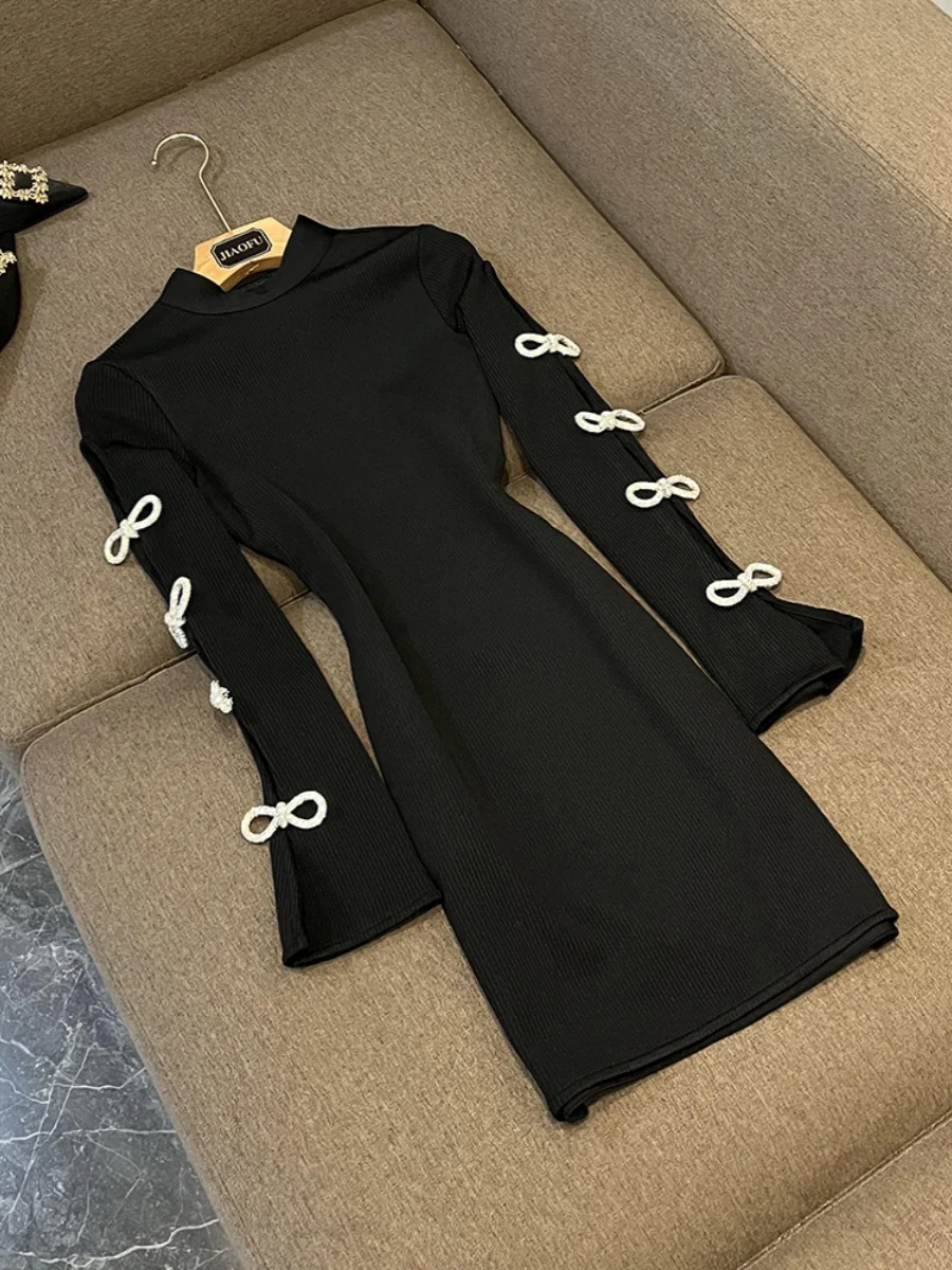 

Bla Long Sve Wrap Dr ort Par Gown Ele Lady ow Эластичная юбка Ci Commute All Seasons Высокий воротник Базовый Sle