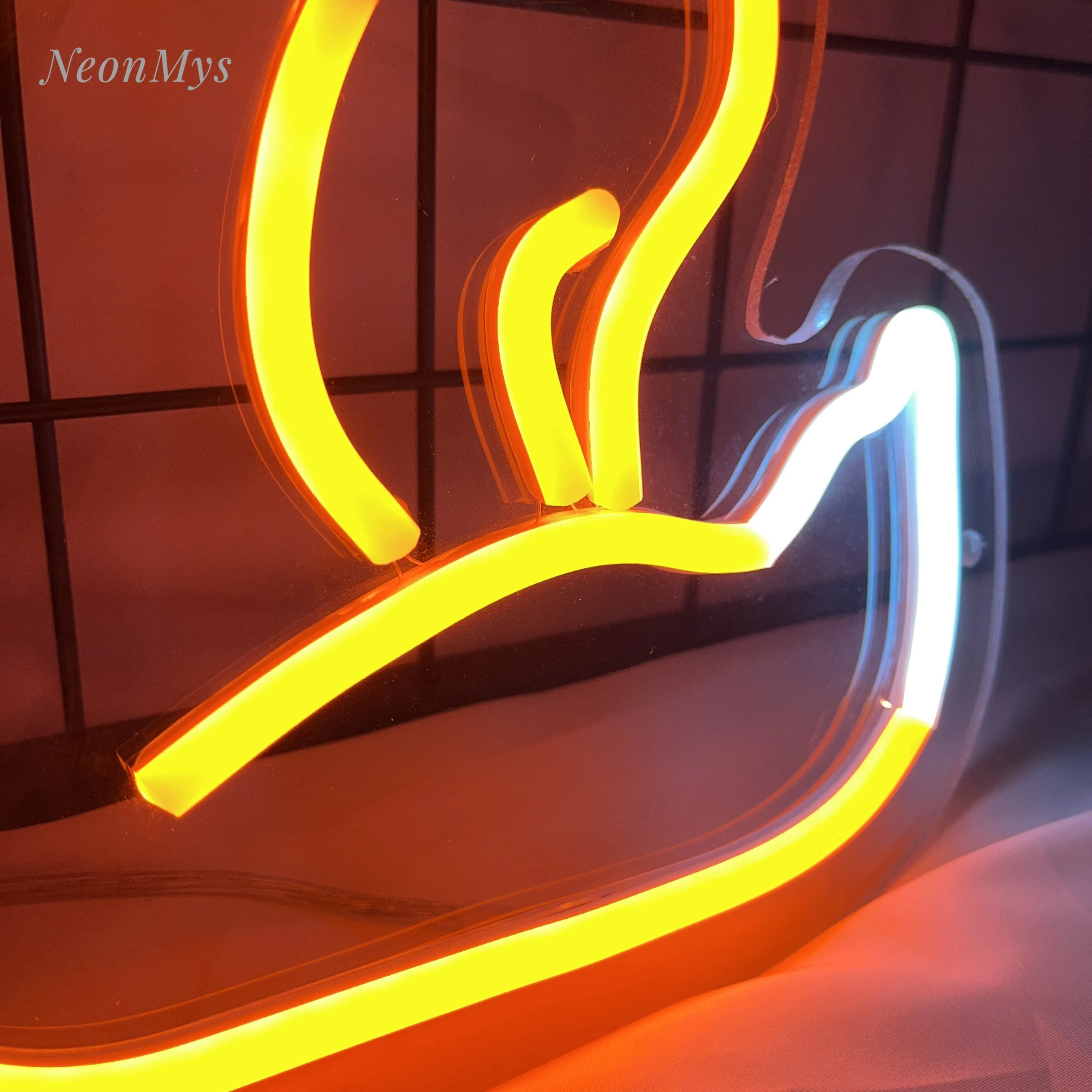 Fox Neon Signs para Bar Club e Sala de Jogos, LED Night Light, Art Decoration Wall, Quarto, Christmas Party Decor, Teen Lamp, Lâmpadas para animais