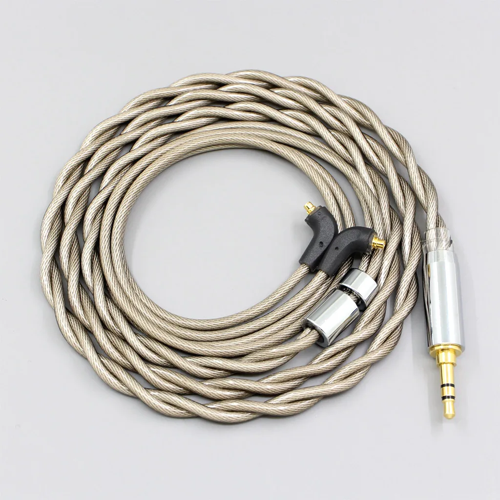 Kabel słuchawkowy Type6 756 rdzeń 7n Litz OCC posrebrzany do Etymotic ER4SR ER4XR ER3XR ER3SE ER2XR ER2SE 2 rdzenie 2.8mm LN007817