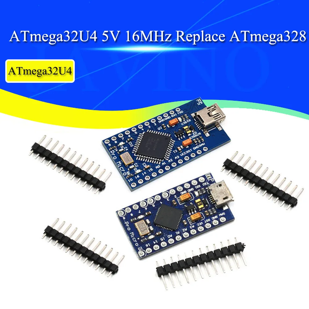 Pro Micro ATmega32U4 5V 16MHz Replace ATmega328 For arduino ATMega 32U4 Pro Mini With 2 Row Pin Header