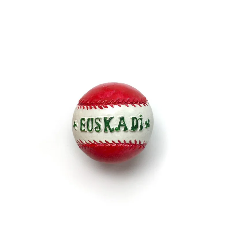 

Spanish Basque Red and White Baseball Cultural Creative Magnetic Fridge Magnet Creative Travel Souvenir Decoration Gift