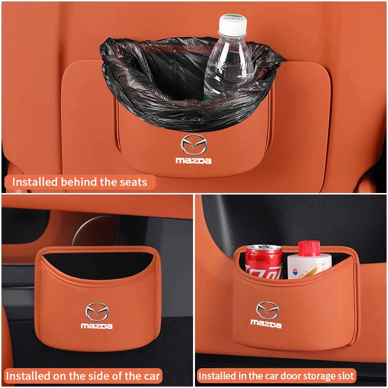 Multi-functional Car Hanging Trash Garbage Bin Bucket for Mazda MS Speed CX4 Atenza Axela MX5 CX7 CX5 CX9 323 RX8 626 CX30 Bt50