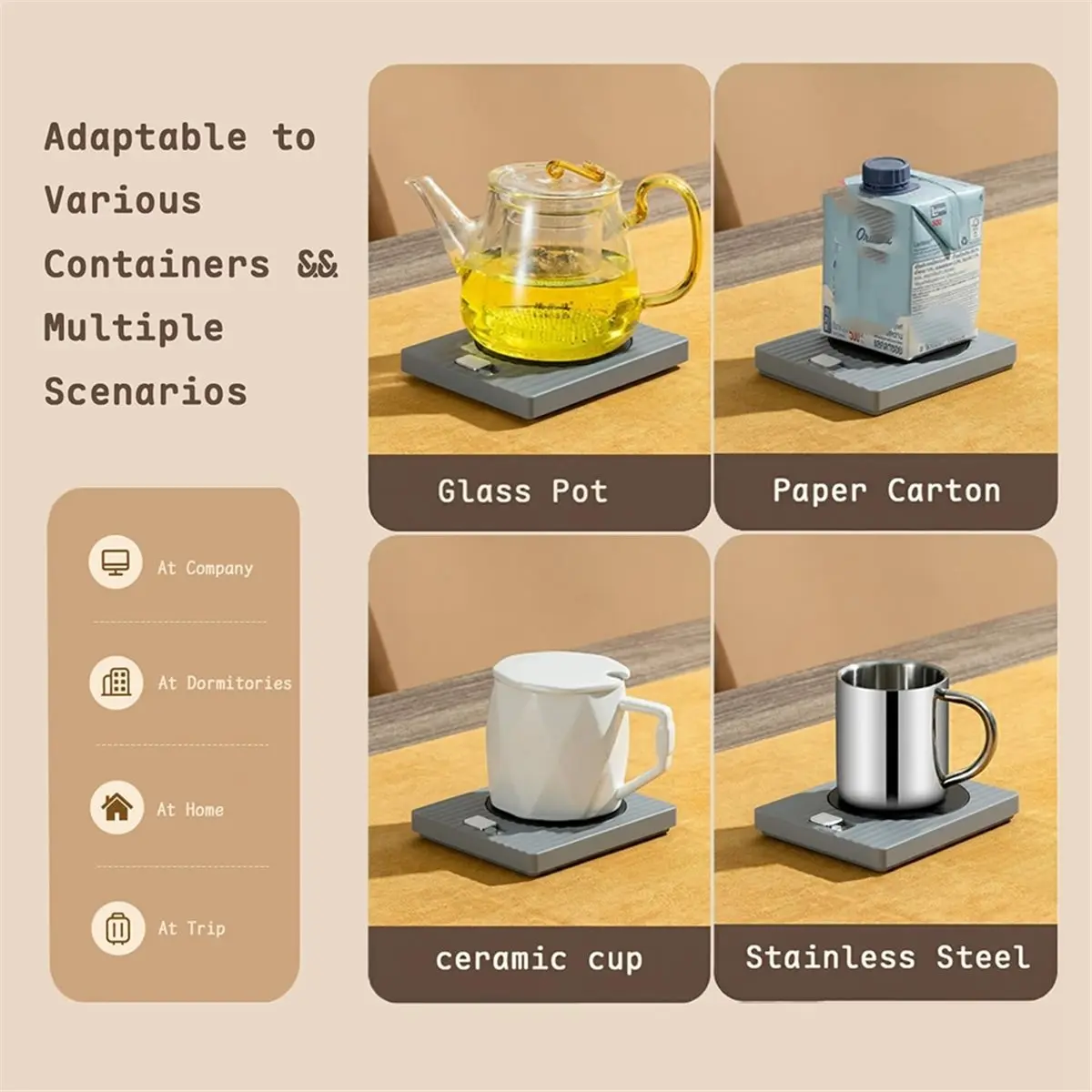 2026 Trend Mug Warmer for Desk Electric USB Coffee Cup Warmer with Warm & Hot Settings Universal Fit for Most Mugs, Ideal Warmer