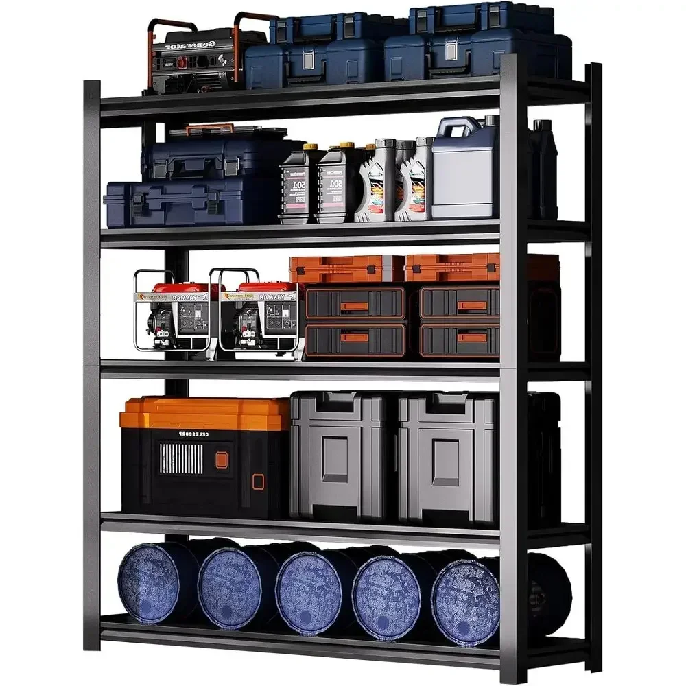 

Dyoung 47.2" W Garage Storage Shelves Adjustable 5 Tier Metal Shelves Heavy Duty 2200LBS acity Industrial Shelving Units Rack or