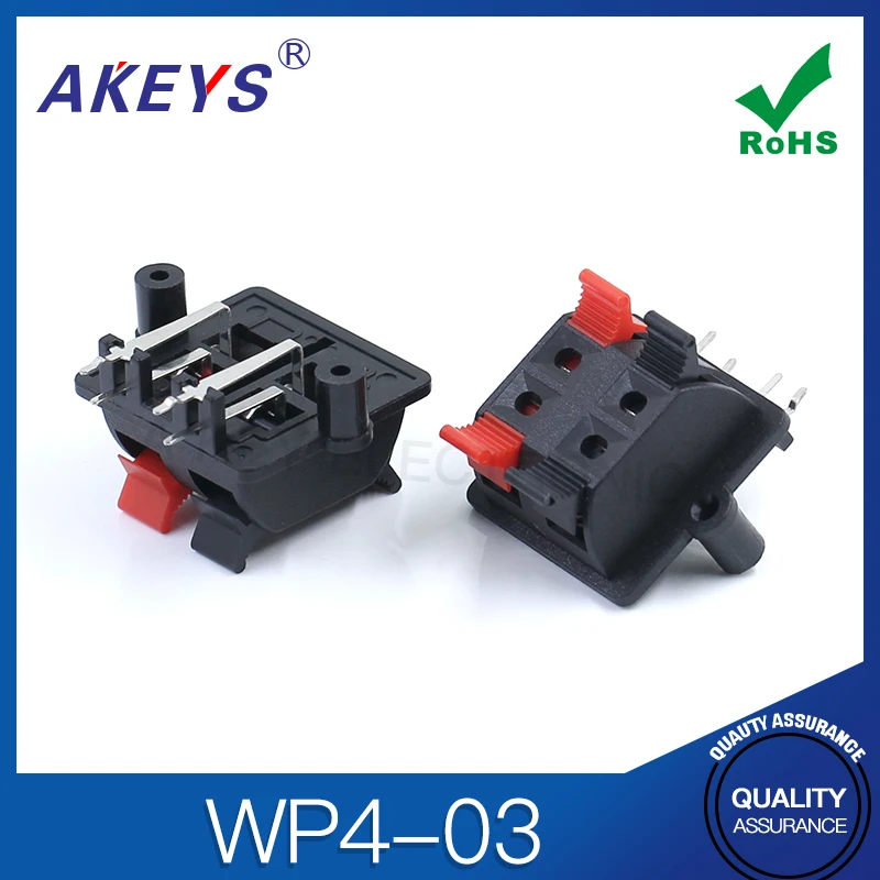 Connecting clip double row 4-position 4-pin audio wiring clip fast clip aging test clip wp4-03 square external wiring base