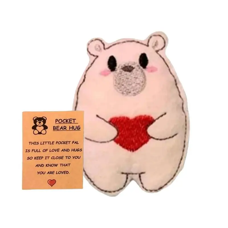 Hug Bear Ornaments Home Room Ornament Decoration Cartoon Figure Knitting Desktop Ornaments For Bedroom Living Room