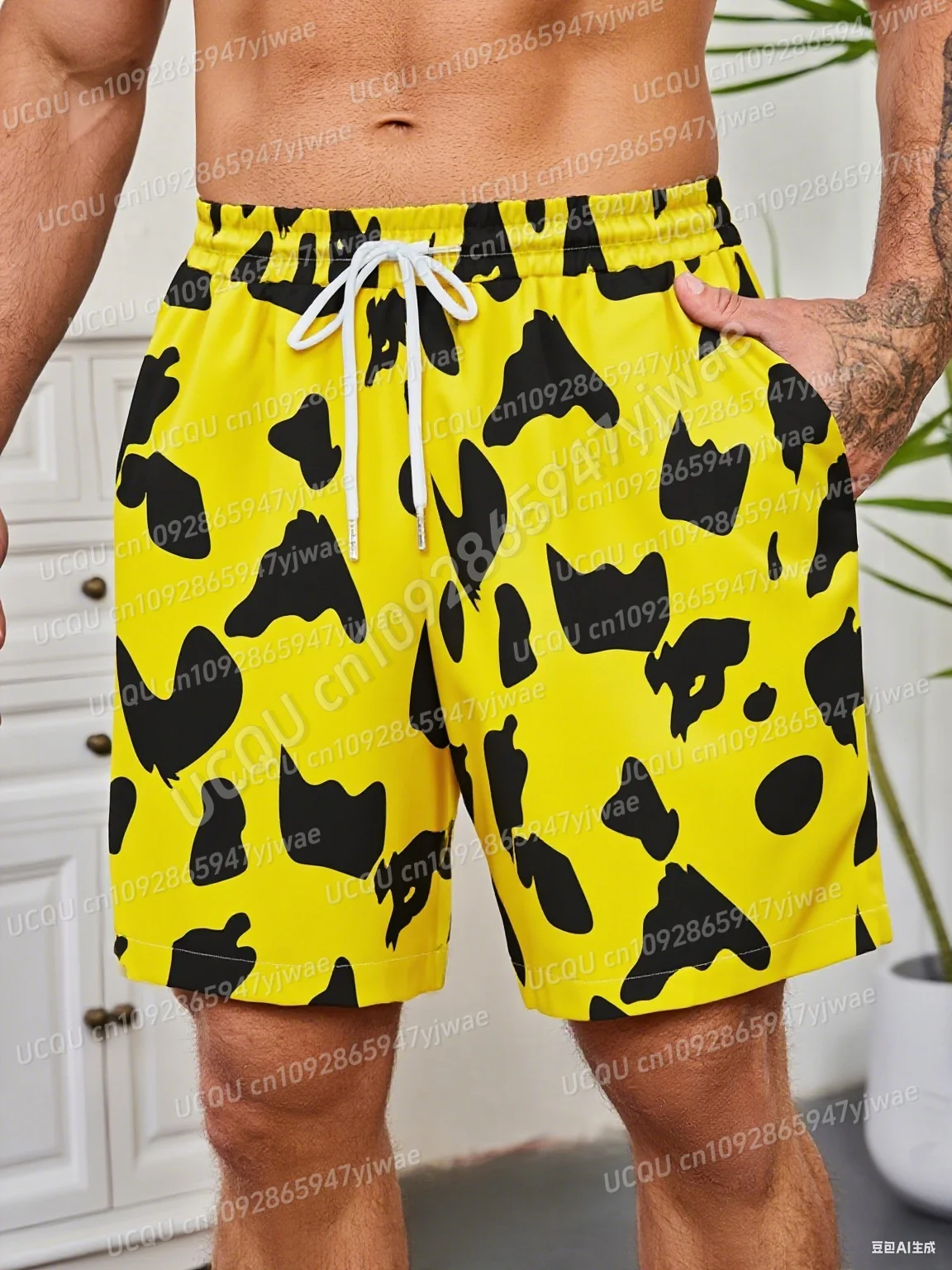 2025 мужские пляжные шорты, повседневные мужские брюки унисекс, летние мужские повседневные мужские пляжные шорты на шнурке, уникальные черные, белые шорты