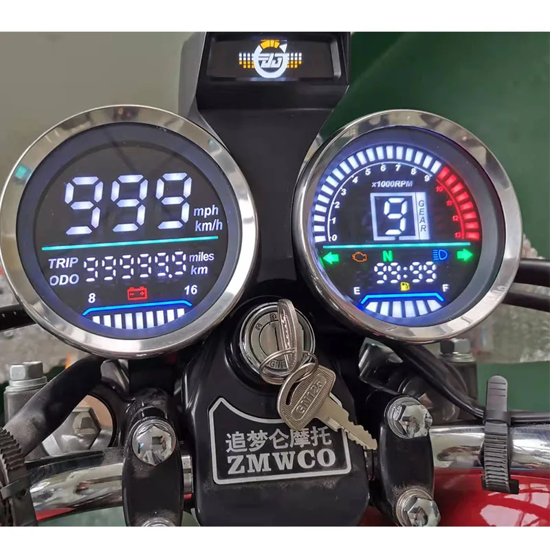 

Modification MOTOQUEEN LED Motorcycle Digital Odometer Speedometer GN 125-150