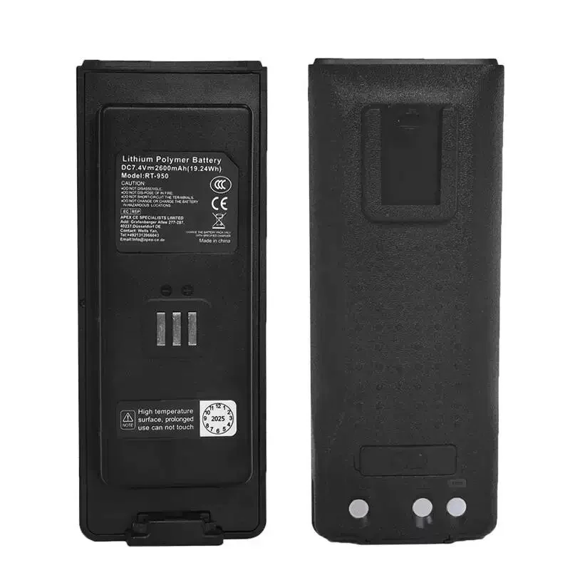RT-950 7.4V 2.6Ah 19.24Wh Li-Po Replacement Battery Built-in Type-C Charging for Radtel RT-950 RT-950 PRO Walkie Talkie Battery - view 3