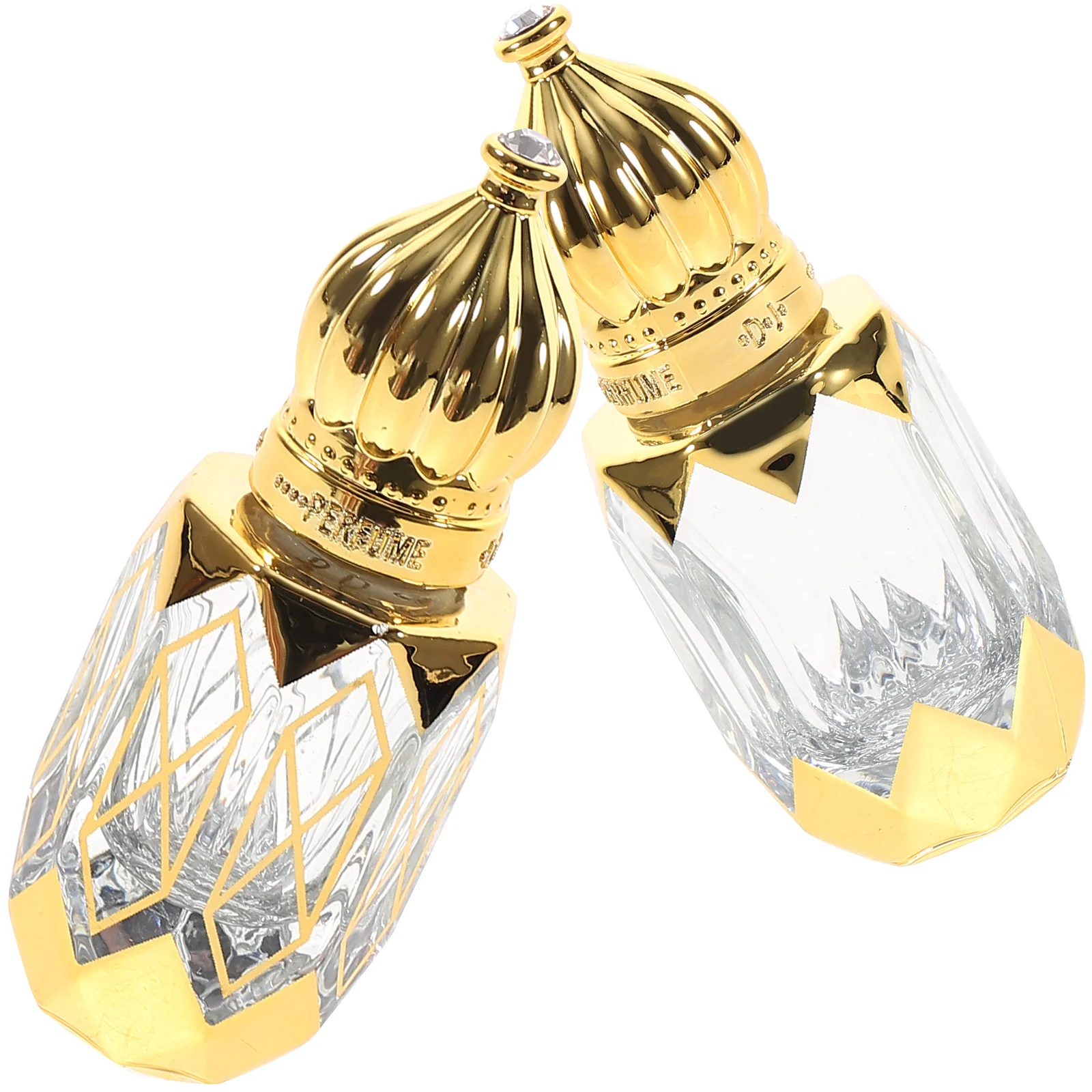 

2Pcs Mini Roll on Perfume Bottles Glass Empty Refillable Travel Roller Dispenser for Essential Oil Roller Perfume Bottle