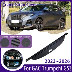 Car Trunk Curtain Covers For Trumpchi GS3 II GAC GS3 Emzoom 2023~2026 Retractable Trunk Rack Partition Shelters Auto Accessories