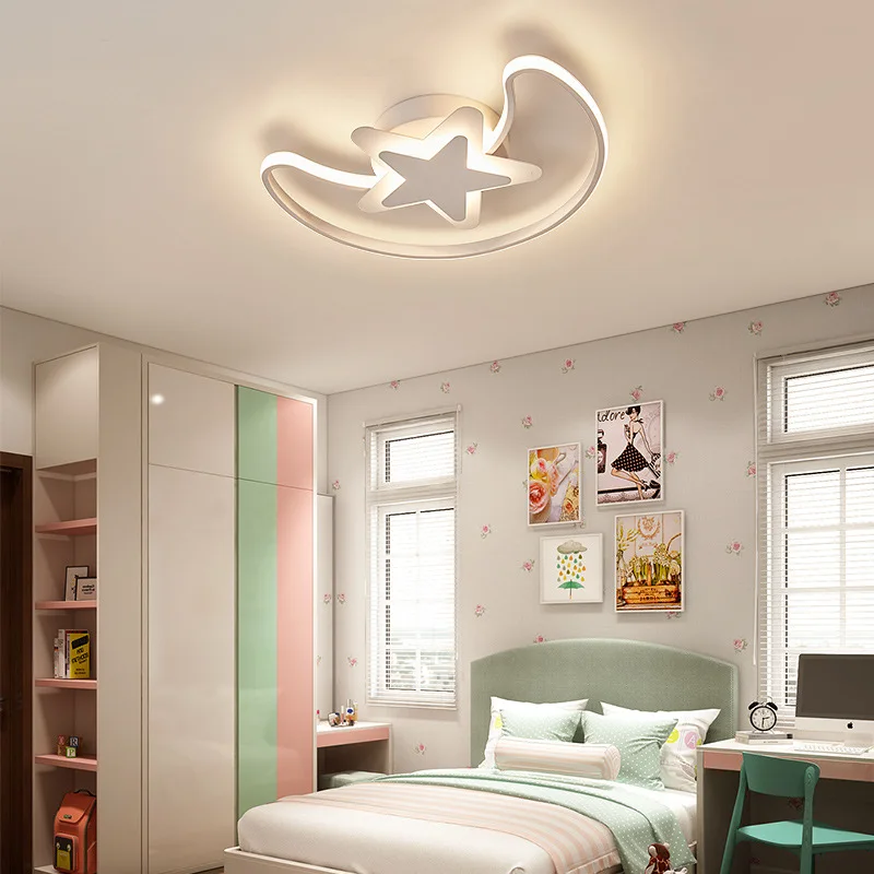 Moderna lampada da soffitto a LED per la camera dei bambini soggiorno camera da letto lampadario a soffitto a stella per interni decorazioni per la casa apparecchio di illuminazione lustro